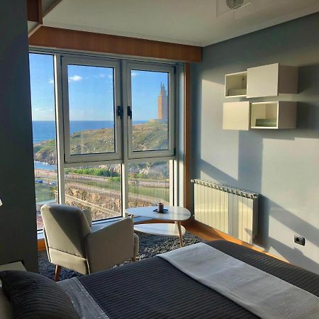 Parking, Vistas Al Mar Y Tres Habitaciones A Coruña Exterior foto