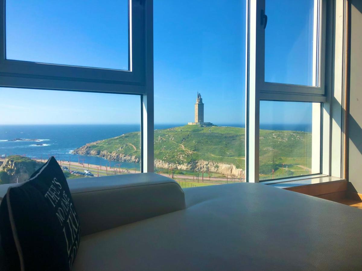 Parking, Vistas Al Mar Y Tres Habitaciones A Coruña Exterior foto
